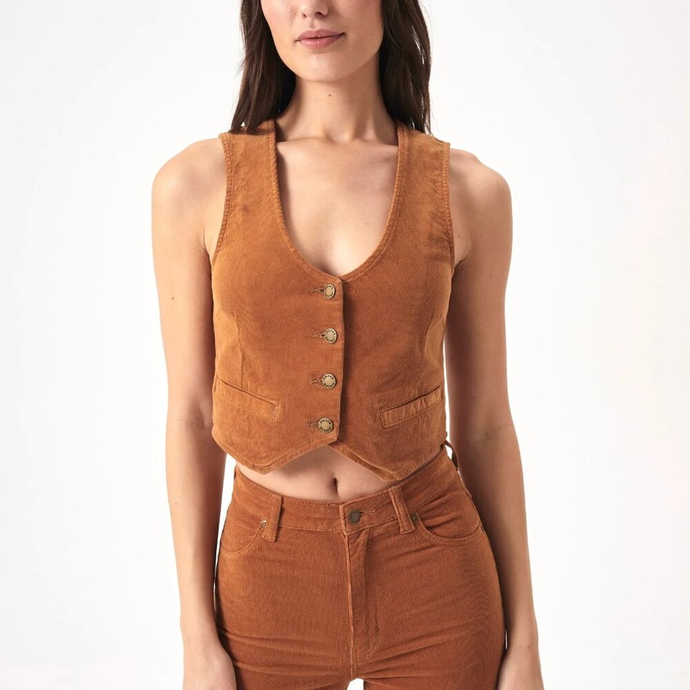 Rolla's Women's Corduroy Halter Vest and Pants